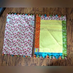 💥3/$24 2 NWT Noble‎ Excellence Colorful Floral and Patchwork Placemats